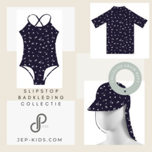 Slipstop Kinder UV-zwemshirt Grain Navy
